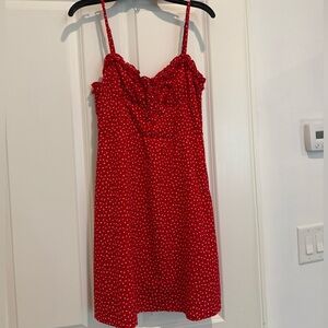 Princess Polly Love Birds Mini Red Dress